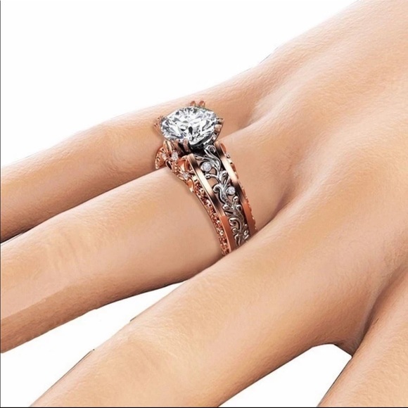 New Women’s Rose Gold Solitaire Diamond Ring - Picture 4 of 5